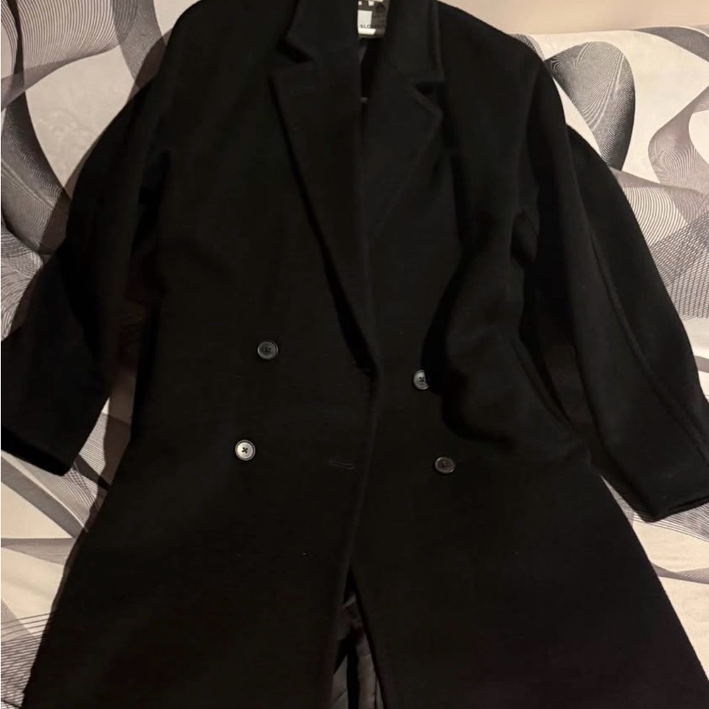 Babaton Black Double-Breasted Trench Coat